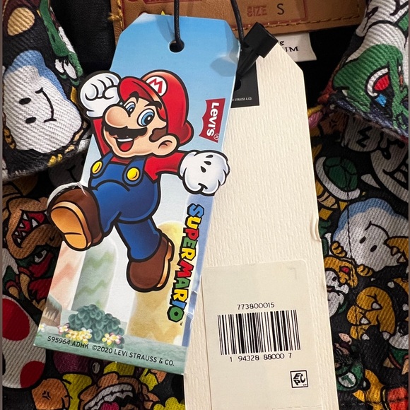 NWT Levi’s x Nintendo Super Mario Collab Denim Jacket - Picture 6 of 7